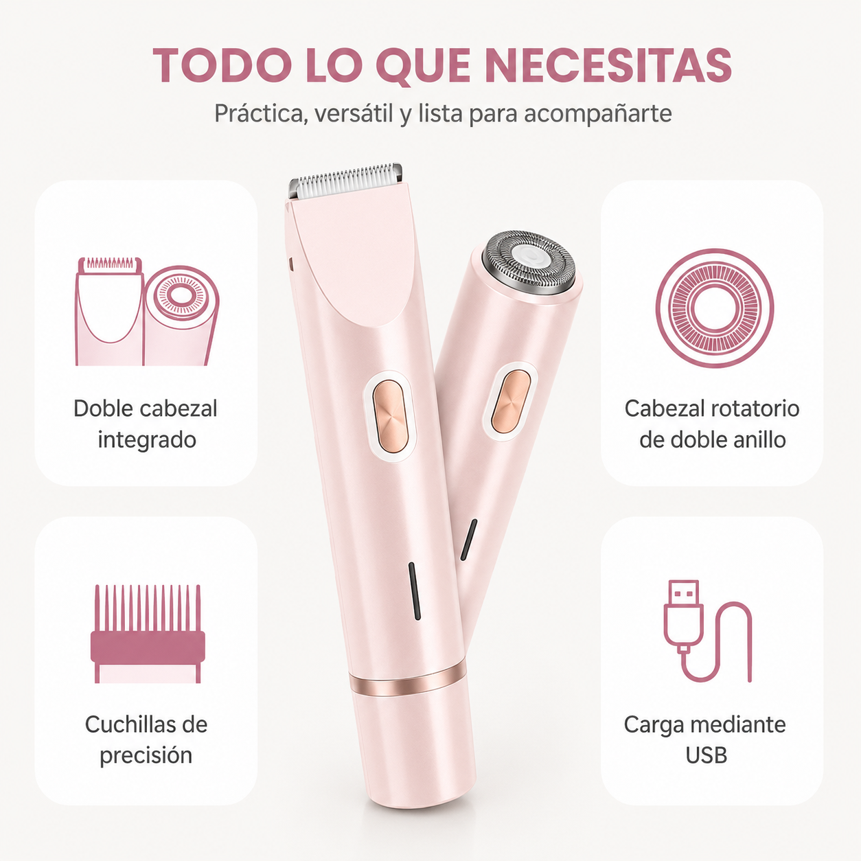 Depiladora 2 en 1 De Bikini Para Mujer Electrica