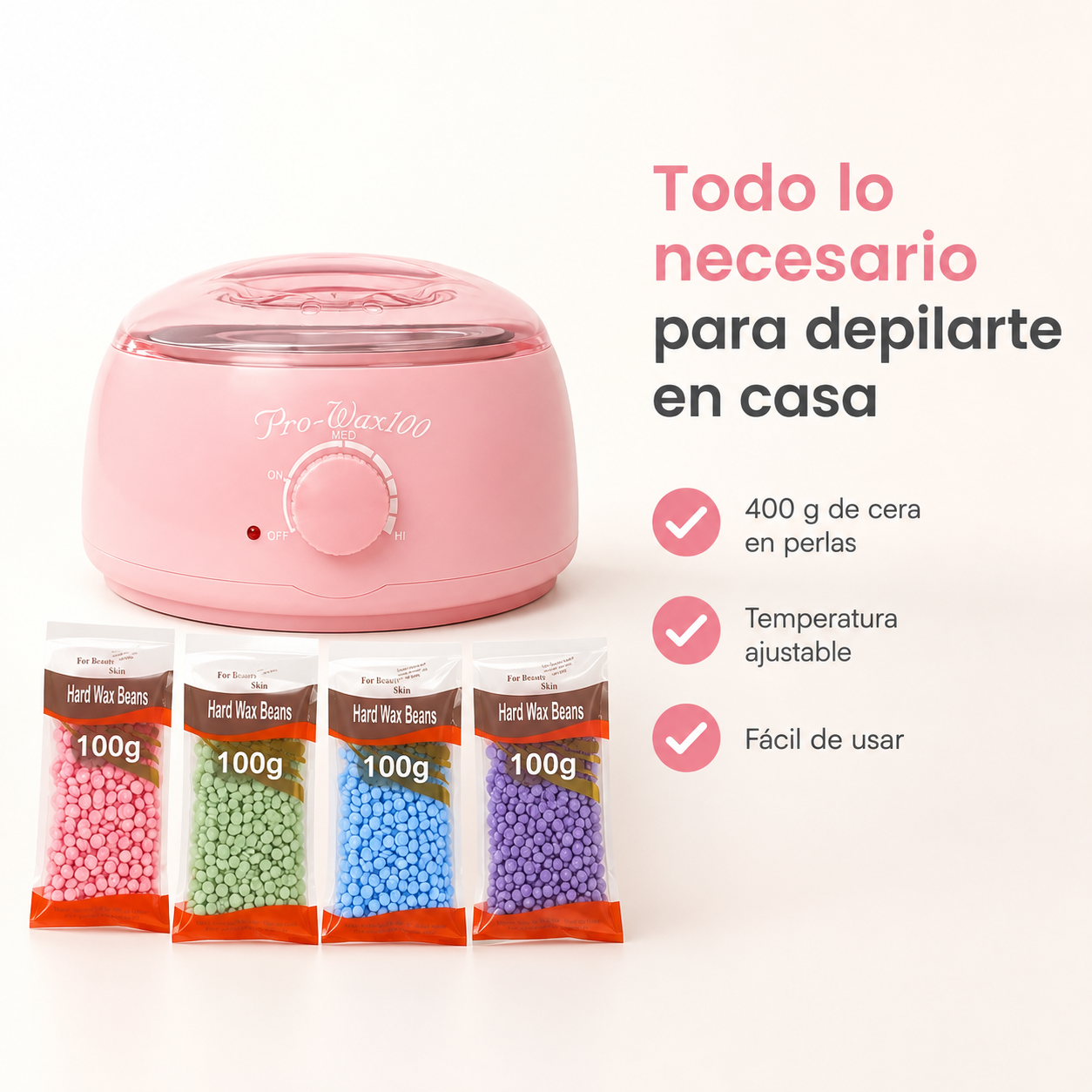 Belluzza Wax Kit Calentador + 400g de cera